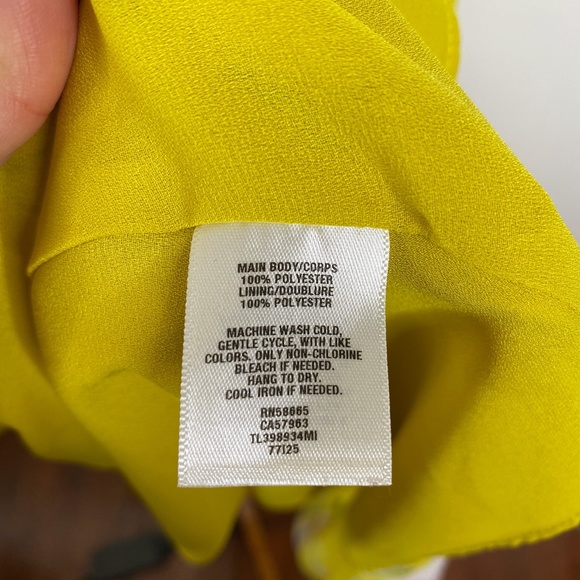 Leith Floral Wrap Dress Hi-Low Maxi Yellow Sz. M - Picture 8 of 8